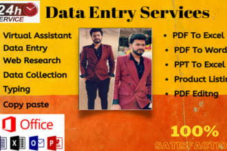 boost productivity with my rapid and elite data entry your time is my priority