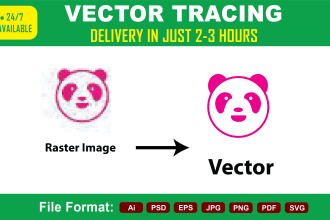 do vector tracing for your logo, cartoon, sketch or any image