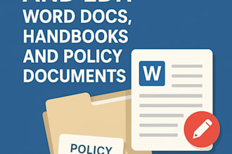 create and edit word doc, handbooks and policy documents