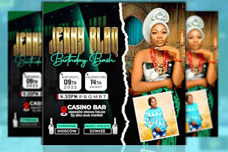 design a birthday, event or party flyer within 3 hours