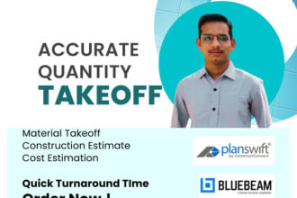 provide accurate quantity takeoff, material takeoff, boq in 24hr