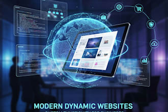 develop a modern, dynamic website with custom functionality