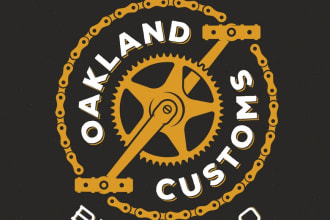 design creative bike logo with express delivery