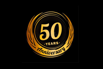 design high quality anniversary logo in high definition