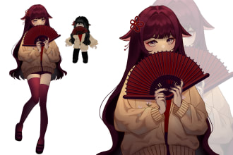draw your roblox avatar in my anime artstyle