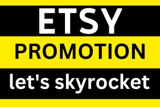 do etsy store promotion for skyrocket traffic, listing rank and sales