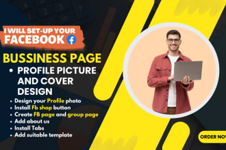 facebook business page creation , fb fan page setup , banner , cover design