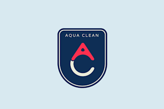 design wonderfull aqua clean logo with source edible file