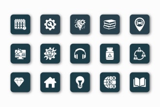 design modern custom icon and  favicon for web and app