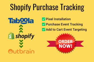 setup taboola or outbrain tracking with shopify store