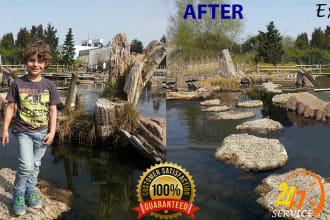 do photo editing, add watermark, text or logo put on image