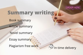 summarize any article, book, novel and college books