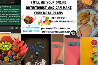 be your dietitian and make your customized diet plans