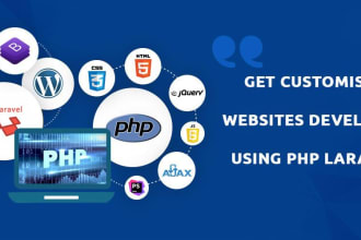 develop laravel, codeigniter, PHP custom website and bug fix