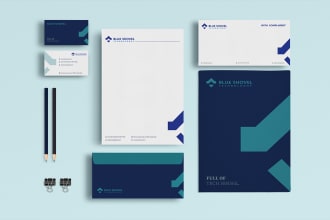 design modern minimalist business card letterhead and stationery items