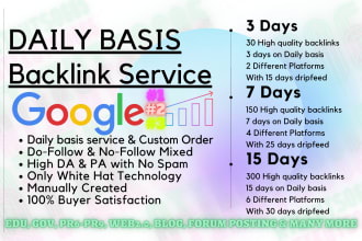rank your website with daily basis high quality backlink service link building