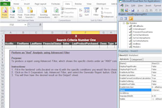 provide excel solutions