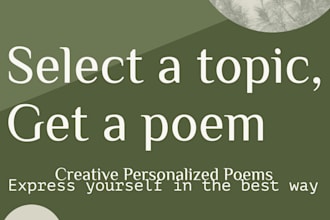 write poetry for you in english