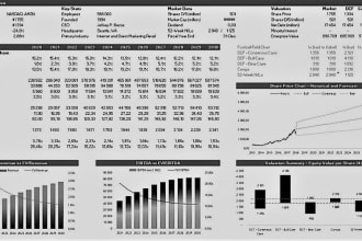 do financial analysis, business valuation, equity valuations and financial model