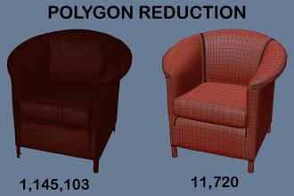 reduce the polygon number of your 3d model