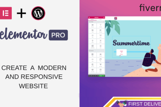 design, create modern wordpress site as elementor pro expert