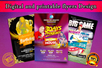 design printable and digital flyer, brochure and posters