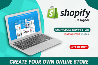 build your one product shopify store, shopify website