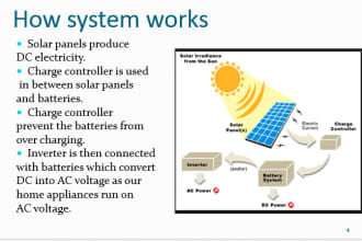 make presentations on solar energy