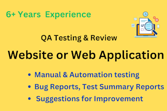test and QA your website or app for bugs, usability and functionality