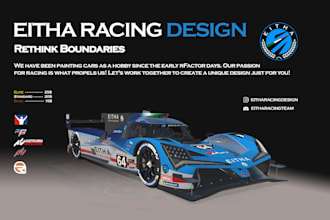 design your car livery wrap on iracing, assetto corsa and rf2