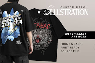 design custom merch illustration