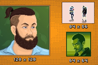 draw your portrait in pixel art style