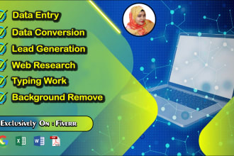 do copypaste, excel, word, PDF data entry, conversion