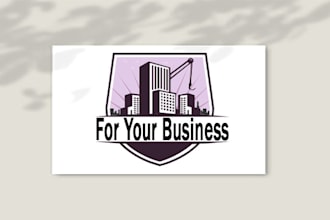 design a luxury industrial and construction building logo