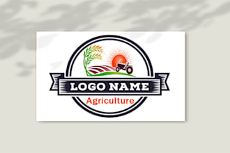 design a luxury brand agriculture and farm logo design