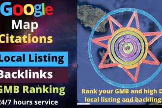 do  55000 google map citations and high da local listing