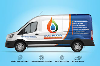 make branding vehicle wrap, car wrap, van wrap, and truck wrap design