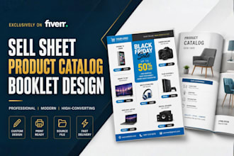 design sell sheets, product catalogs, and price lists