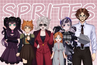 draw your visual novel anime sprites