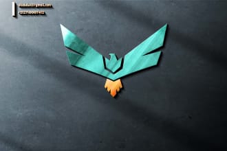 design an eagle, falcon, hawk, animal logo with high quality