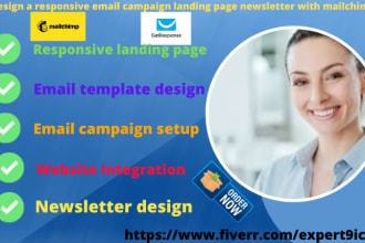 design responsive email campaign landing page newsletter for business promotion