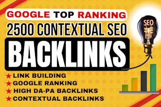 do 2500 SEO backlinks high da authority link building service for google ranking