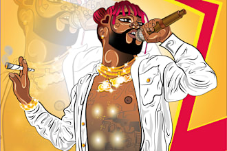 draw you in boondocks character for album and mixtape cover