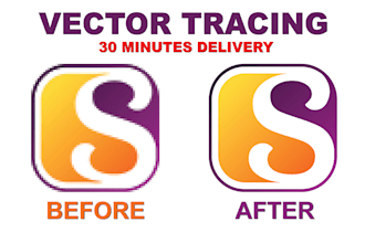 do vector tracing logo, vectorize, image convert to vector