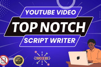 write top notch script for your youtube video