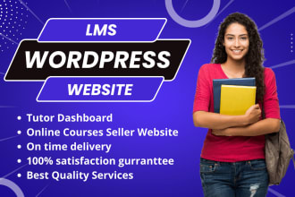 design tutor lms pro website using learndash or buddyboss