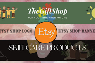 design etsy banner and etsy logo for your etsy shop