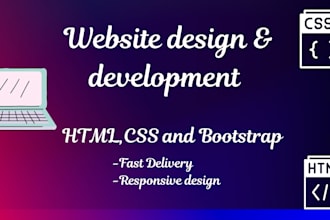 create a responsive website with HTML and bootstrap