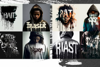 do best typography logo in graffiti style for t shirts