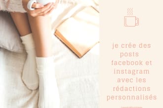 create social media posts and captions, j offre des post réseaux sociaux